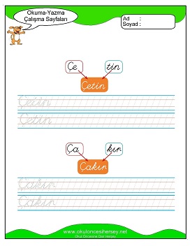 öbüşzç Grubu Çalışma Sayfaları